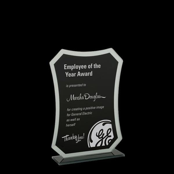 Avalon Black & Mirror Glass Award (A3715) Glass Award Quest Awards - Award