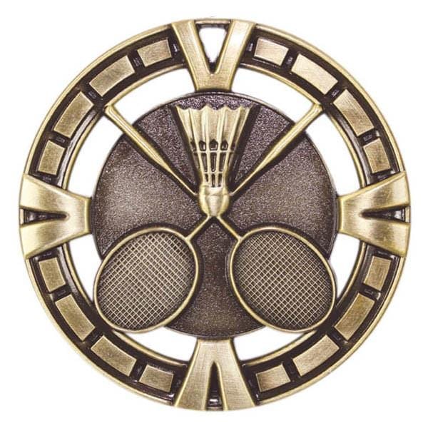Badminton Medallion - Varsity Sports Medals -  2 1/2