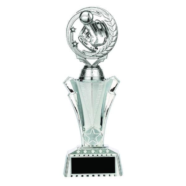 Baseball Trophy - Nexus Twister Bright Silver - 3 Sizes (A3240) - Quest Awards
