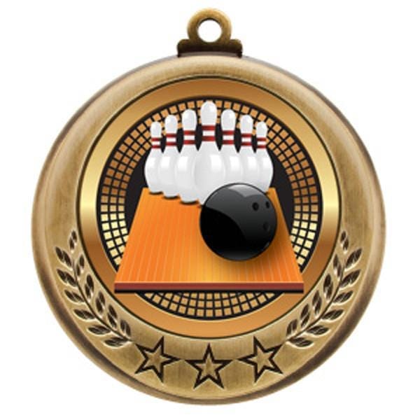 Bowling 10-Pin Medallion - Spectrum Series - 2 3/4