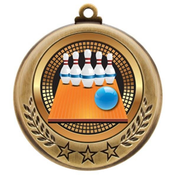 Bowling 5-Pin Medallion - Spectrum Series - 2 3/4