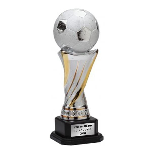 Ceramic Soccer Tower Trophy - (A3734) Soccer Trophy Quest Awards - Trophy