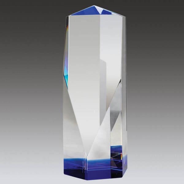 Crystal Award - Cobalt Series - Angular Prism (A3331) - Quest Awards