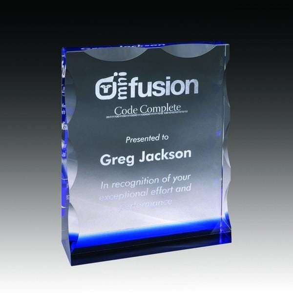 Crystal Award - Cobalt Series - Ice Chip (A3315) - Quest Awards