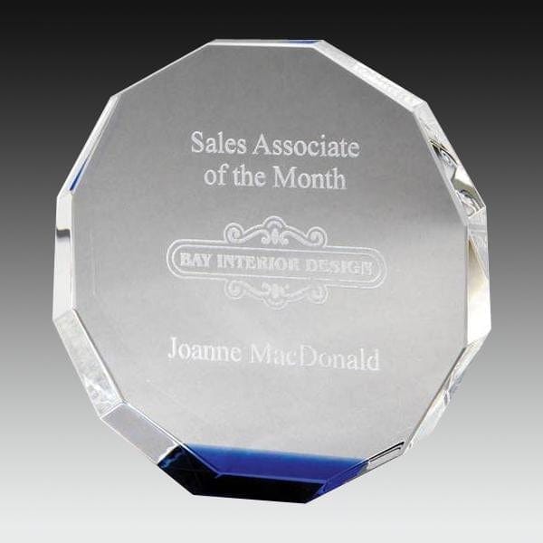 Crystal Award - Cobalt Series - Round Award (A2293) - Quest Awards