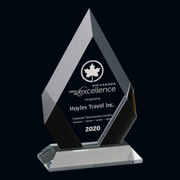 Crystal Award - Delta - Black (A3725) Crystal Award Quest Awards - Award