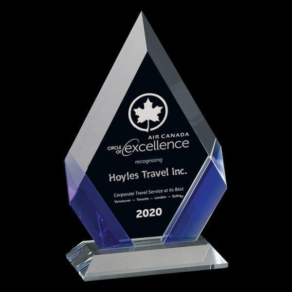 Crystal Award - Delta - Blue (A3724) Crystal Award Quest Awards - Award