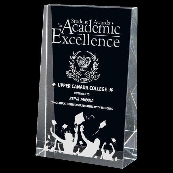 Crystal Award - Keystone Wedge - Lg (A2301) - Quest Awards