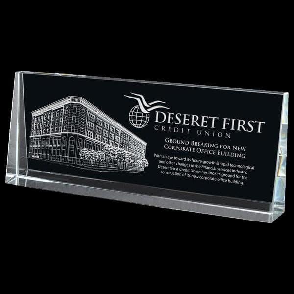 Crystal Award - Panoramic Wedge (A2309) - Quest Awards