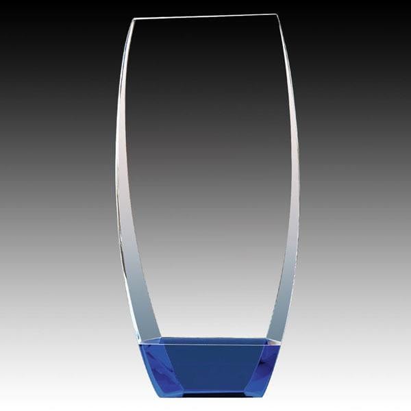 Crystal Award - Pinnacle Blue Bottom (A3502) - Quest Awards