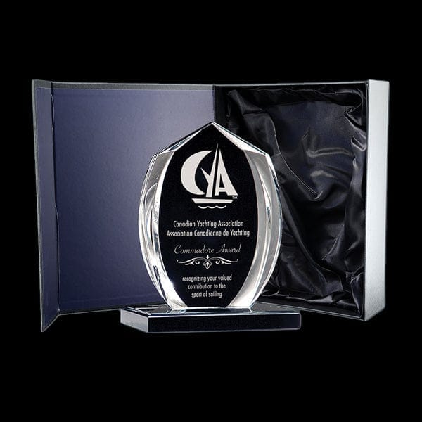 Crystal Series - Wood Edge Slope (A3862) Crystal Award Quest Awards - Award