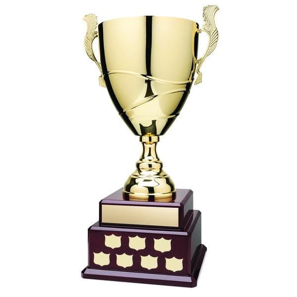 Cups - Annual Hardwood - Gold Wave Cup (A3440) - Quest Awards