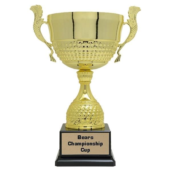 Cups - Metal - Quadretti- Gold (A3711) Cups Quest Awards - Cups