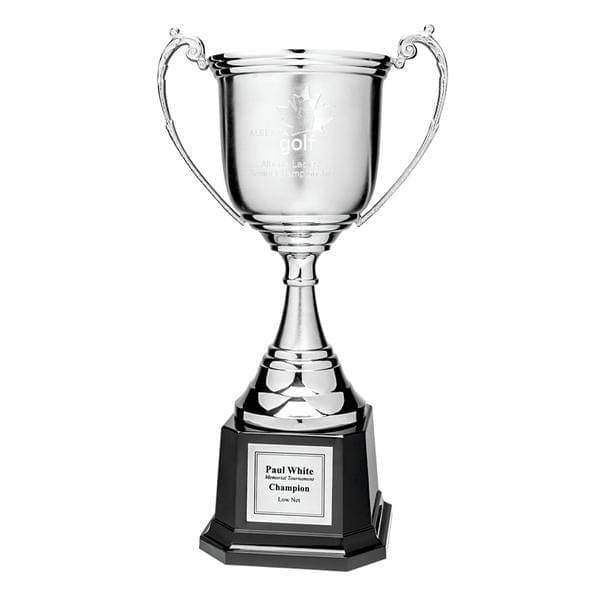 Cups - Nickel Plated Swatkins - Silver with Ornate Handles (A3434) - Quest Awards