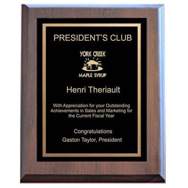 Plaque - Economy - Black Plate/Gold Engraving (A2907) - Quest Awards