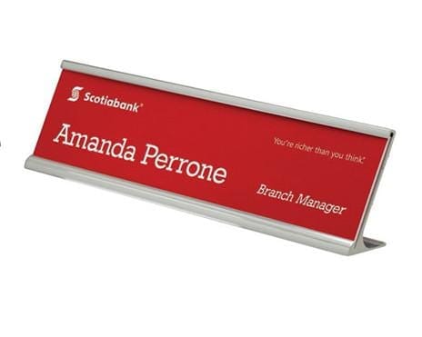 Giftware - Metal Desk Sign - Gold/Silver/Black (A2494) - Quest Awards