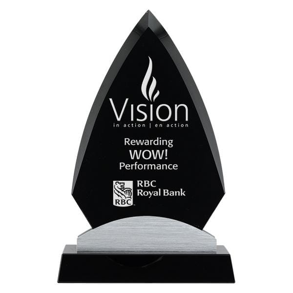 Glass Award - Anchorage Black Glass - (A3341) - Quest Awards