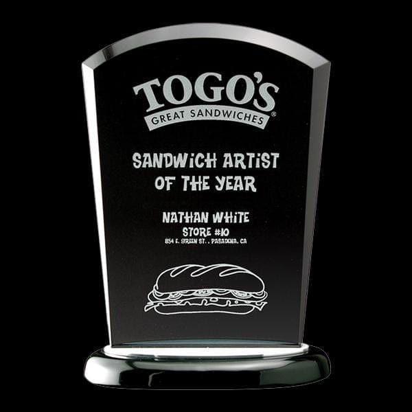 Glass Award - Frontenac Smoked Glass (A3340) - Quest Awards