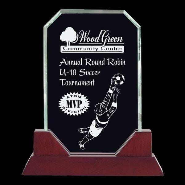 Glass Award - Glass & Rosewood - Hudson (A2513) - Quest Awards