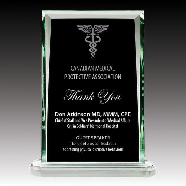 Glass Award - Midnight Series - Black Plaque (A2518) Glass Award Quest Awards - Award