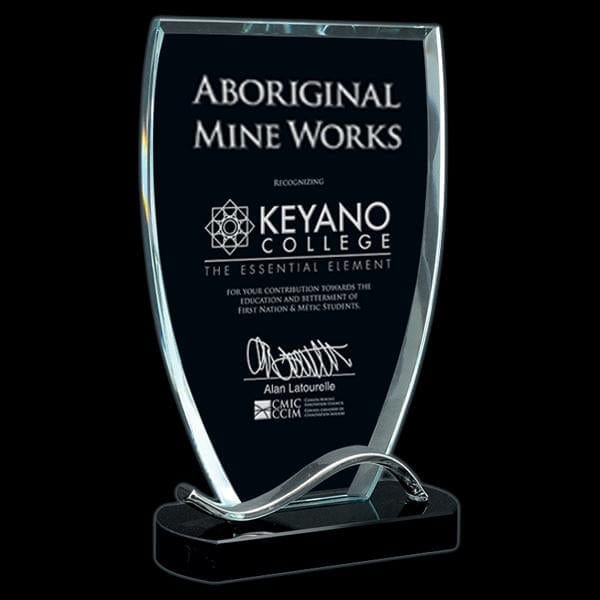 Glass Award - Mississippi Glass (A3726) 4 3/4