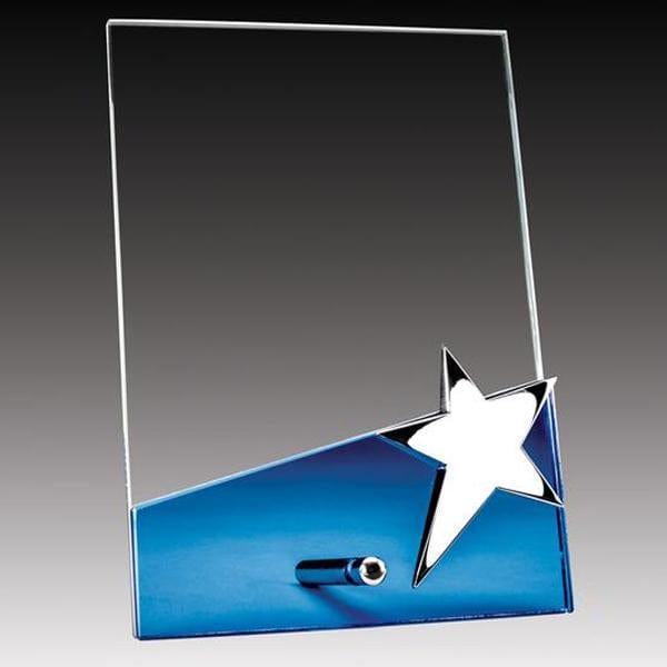 Glass Award - Prestige Series - Blue Star (A2528) - Quest Awards