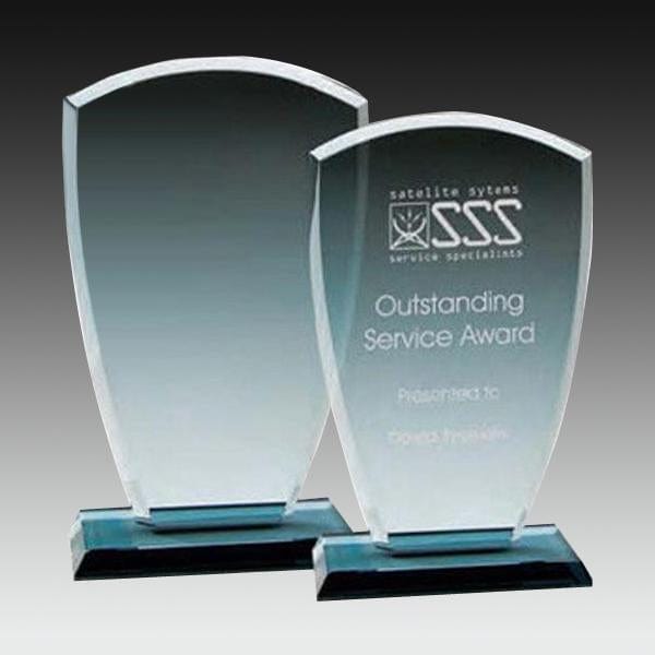 Glass Award - Smoked Glass Upright with Base (A2533) - Quest Awards