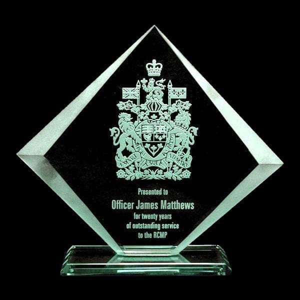 Glass Jade Award - Acadian Diamond (A2541) - Quest Awards