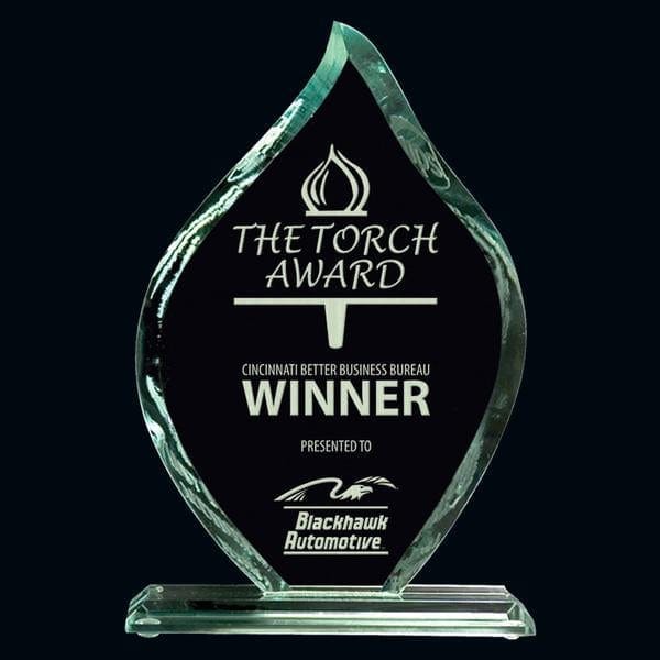 Glass Jade Award - Lambton - 3 Sizes (A3350) - Quest Awards