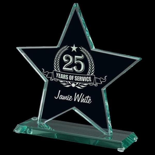 Glass Jade  Award - Star (A2538) - Quest Awards