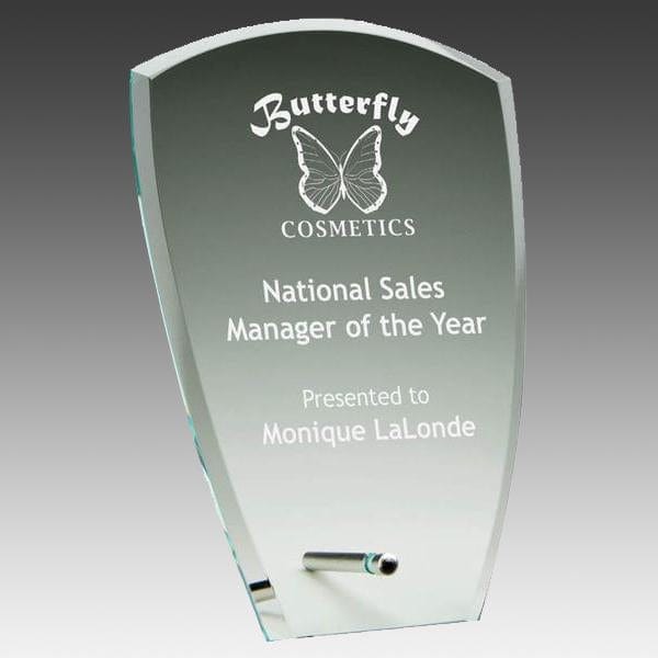 Glass Jade Award - Value Series - Shield (A2560) - Quest Awards