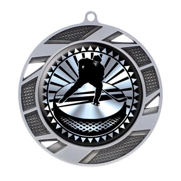Hockey Medallion - Solar Series Medal - Silver 2 3/4