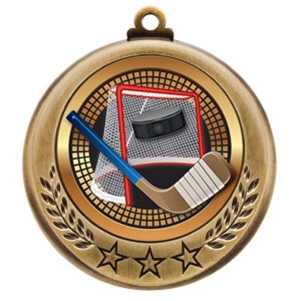 Hockey Medallion - Spectrum Series - Hockey Net -  2 3/4