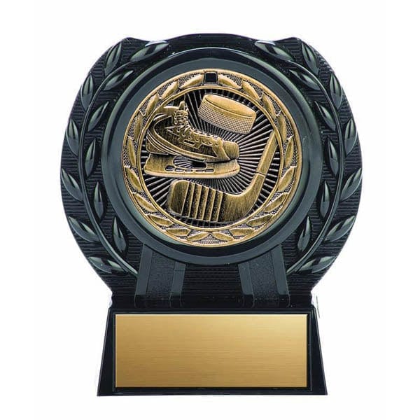 Hockey Trophy - Medal Stand - Skate, Stick and Puck Medal (A2686) - Quest Awards