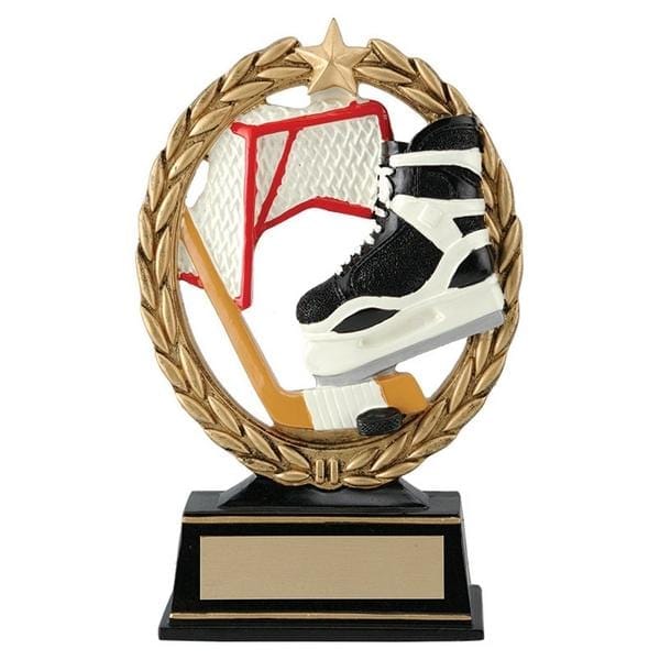 Hockey Trophy - Negative Space Skate & Net (A2690) - Quest Awards