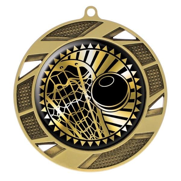 Lacrosse Medallion - Solar Series Medal - Gold 2 3/4