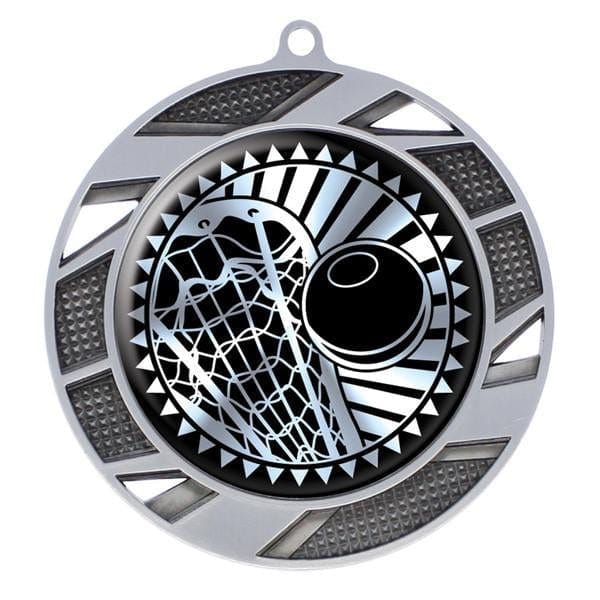 Lacrosse Medallion - Solar Series Medal - Silver 2 3/4