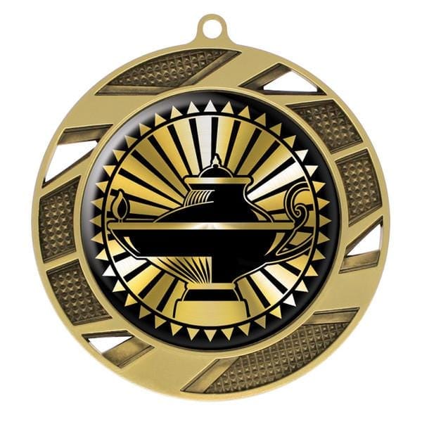 Lamp of Knowledge Medallion - Solar Series Medal - Gold 2 3/4