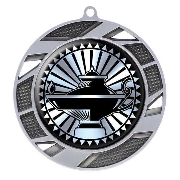 Lamp Of Knowledge Medallion - Solar Series Medal - Silver 2 3/4