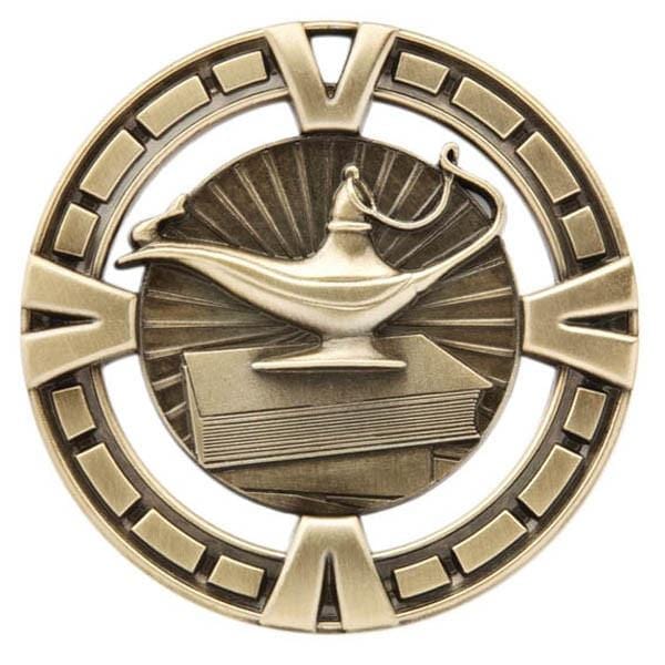 Lamp of Knowledge Medallion - Varsity Sports Medals - 2 1/2
