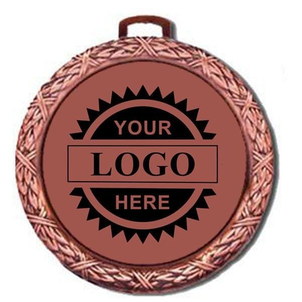 Logo Insert Medal - BRONZE Weave - 2 1/2