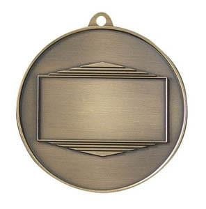 Logo Insert Medal - GOLD Banner - Black Engraving - 2 3/4