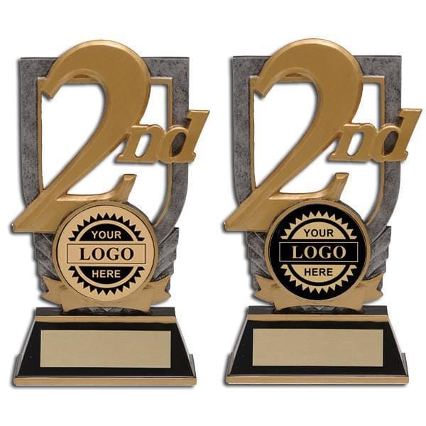 Logo Insert Trophy - 2nd Place Stand (A2807) - Quest Awards