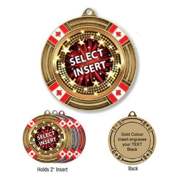 Medallion - Insert Medal - Canada Flags - 2