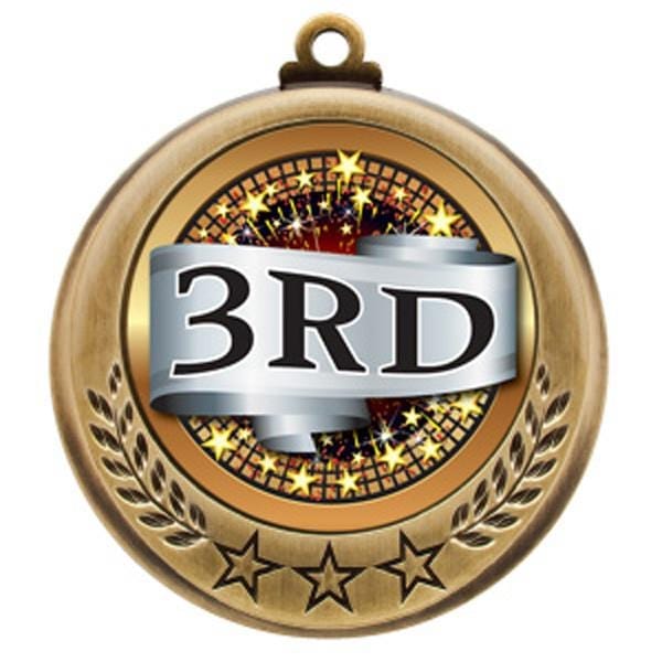 Medallion - Spectrum Series - 3rd Place Scroll - 2 3/4