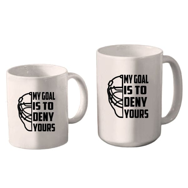 Mug Hockey - My Goal Is To Deny Yours with Mask (A3951) Coffee Mug Quest Awards - Mug