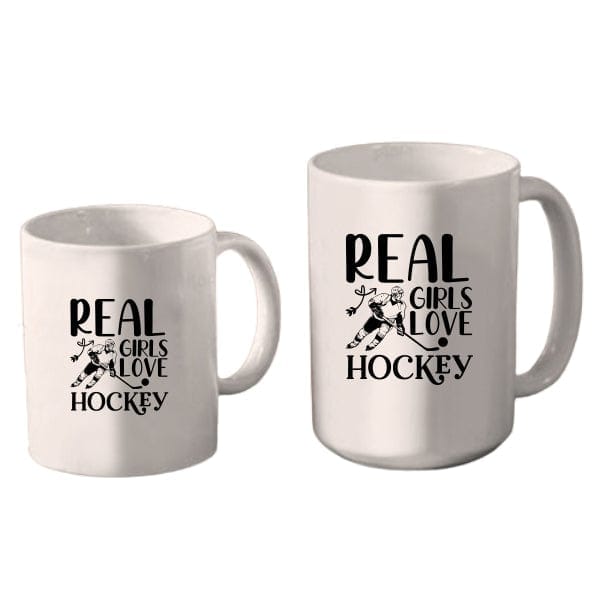 Mug Hockey - Real Girls Love Hockey (A3907) Coffee Mug Quest Awards - Mug