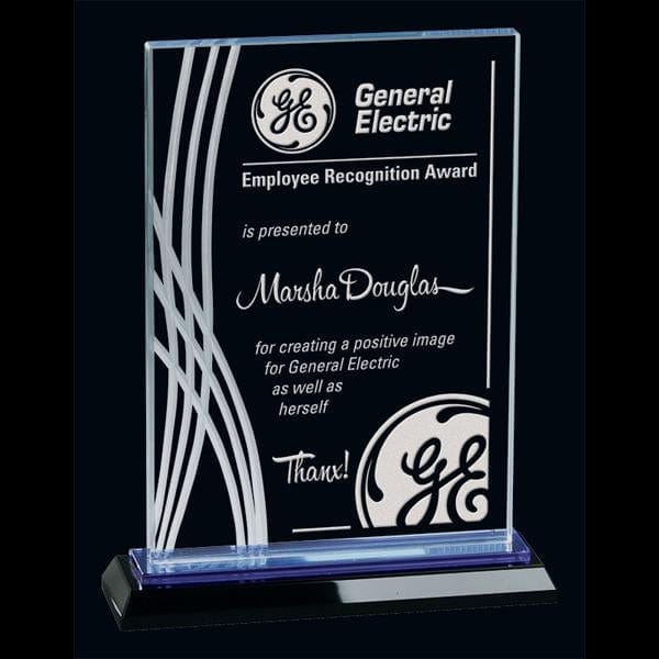 Optic Crystal Glass Award - Boca Raton (A3708) Crystal Award Quest Awards - Award