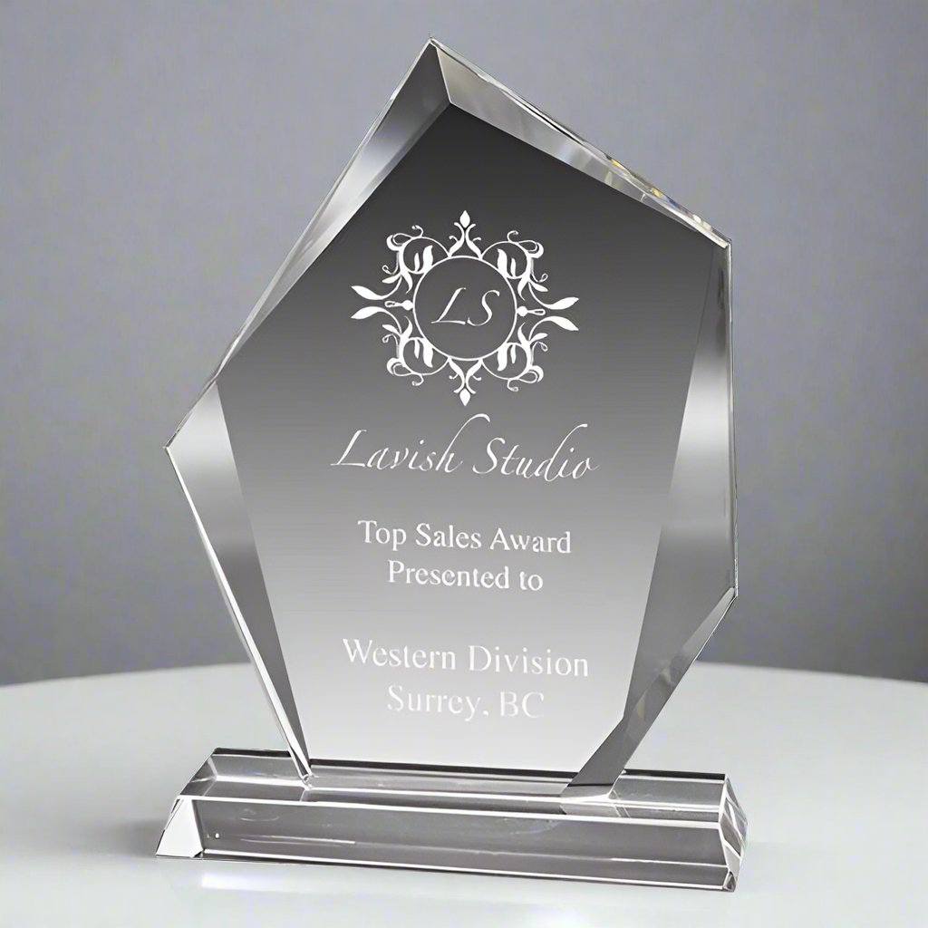 Optic Crystal Glass Award - Regal Series - Iceberg (A3728) Crystal Award Quest Awards - Award