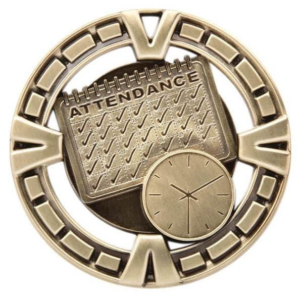 Perfect Attendance Medallion - Varsity Sports Medals - 2 1/2
